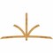Ekena Millwork Davenport Rough Sawn Timber Gable Bracket, Western Red Cedar, 108"W x 54"H x 2"D x 4"F, 12/12 Pitch GBW108X54X0204DAV00RWR - alternate 1